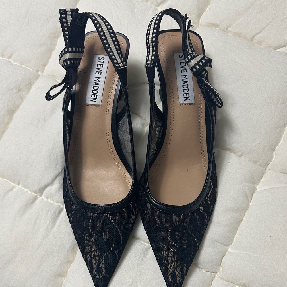 Steve Madden Black Lace Heels